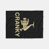 Crankbyit Vist Cranky Funny Fisher Fleece Deken (Voorkant (Horizontaal))
