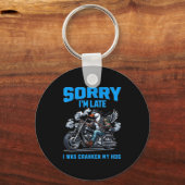 Cranken My Hog Funny Sarcasm Late Quotes Cool Bike Sleutelhanger (Voorkant)