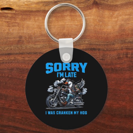 Cranken My Hog Funny Sarcasm Late Quotes Cool Bike Sleutelhanger (Voorkant)