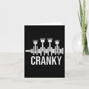 Cranky auto motor krukas auto's liefhebber mechani kaart