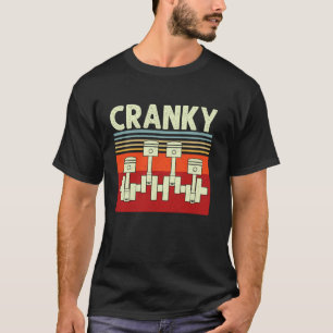 Cranky auto motor krukas auto's liefhebber mechani t-shirt