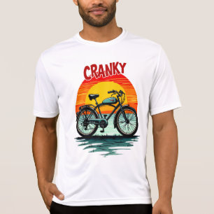 Cranky Biker T-shirt: zonsondergang en tijdloze f T-shirt