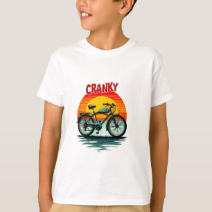 Cranky Biker T-shirt:  zonsondergang en tijdloze f T-shirt