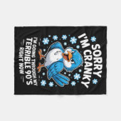 Cranky Bird Terrible 90s Funny Quote Design  Fleece Deken (Voorkant (Horizontaal))