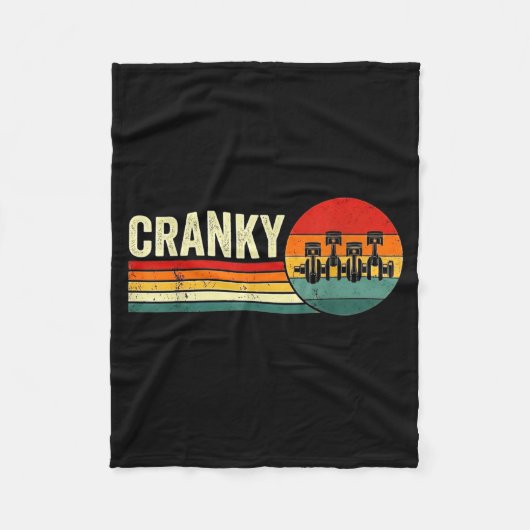 Cranky Car Engine Crankshaft Fathers Day Dad Men H Fleece Deken (Voorkant)
