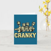 Cranky Car Engine Crankshaft Fathers Day Dad Men H Kaart (Gele Bloem)