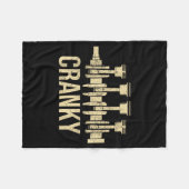 Cranky Car Engine Crankshaft Lover Mechanics Fathe Fleece Deken (Voorkant (Horizontaal))