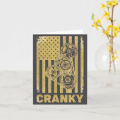 Cranky Car Engine Crankshaft Lover Mechanics Fathe Kaart (Gele Bloem)