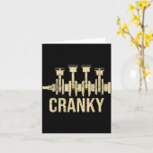 Cranky Car Engine Crankshaft Lover Mechanics Fathe Kaart (Gele Bloem)