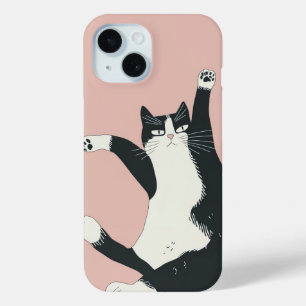 Cranky Cat Dance Print Grappige en eigenzinnige iPhone 15 Case