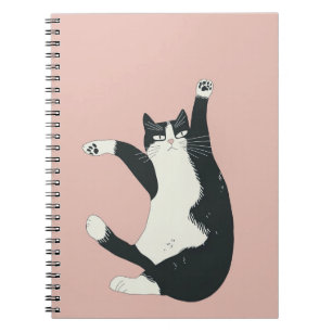 Cranky Cat Dance Print Grappige en eigenzinnige Notitieboek