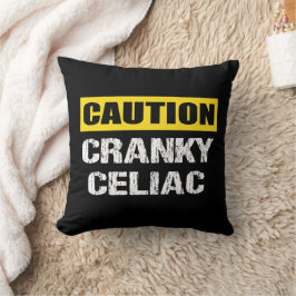 Cranky Coeliac Grappig Waarschuwingsbord Kussen