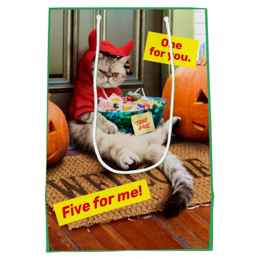 Cranky Devil Cat Medium Cadeauzakje (Achterkant)
