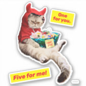 Cranky Devil Cat Sticker (Voorkant)