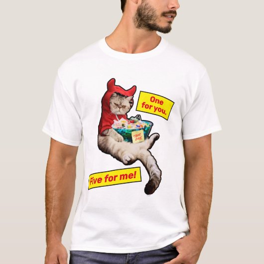 Cranky Devil Cat T-shirt (Voorkant)