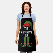 Cranky Elf Familie Bijpassende Groep Kerstmis Schort (Gedragen)