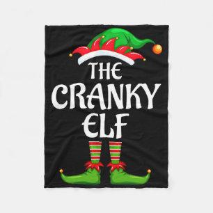 Cranky Elf Matching Family Group Kerstfeest Fleece Deken