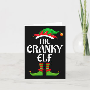 Cranky Elf Matching Family Group Kerstfeest Kaart