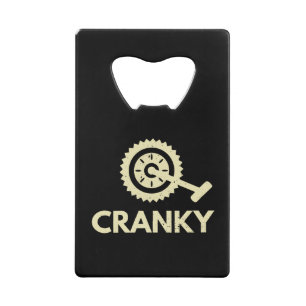 Cranky / fiets / cyclist creditkaart flessenopener