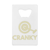 Cranky / fiets / cyclist creditkaart flessenopener (Achterkant)
