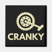 Cranky / fiets / cyclist magneet (Voorkant)