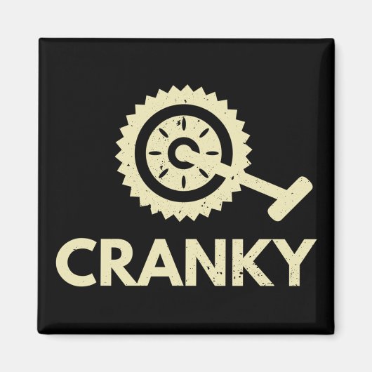 Cranky / fiets / cyclist magneet (Voorkant)