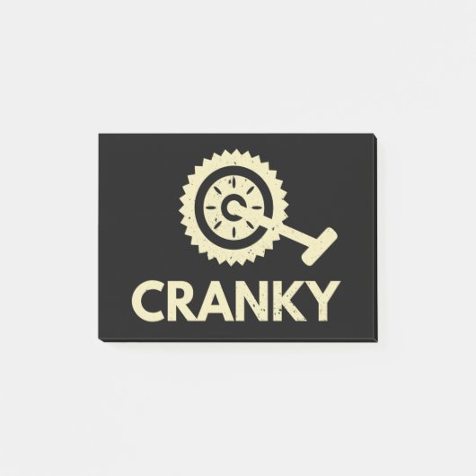 Cranky / fiets / cyclist post-it® notes (Voorkant)