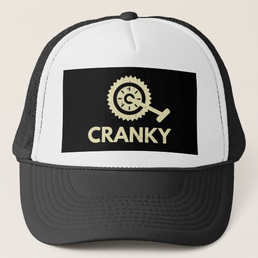 Cranky / fiets / cyclist trucker pet (Voorkant)