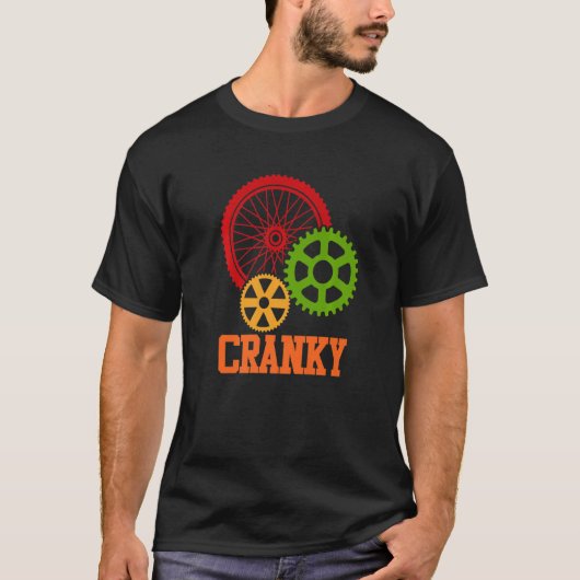 Cranky Fietsfiets Fietsen Fietsen Graphi T-shirt (Voorkant)