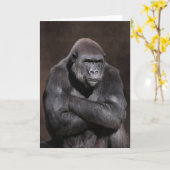 Cranky Gorilla Blank Kaart (Gele Bloem)