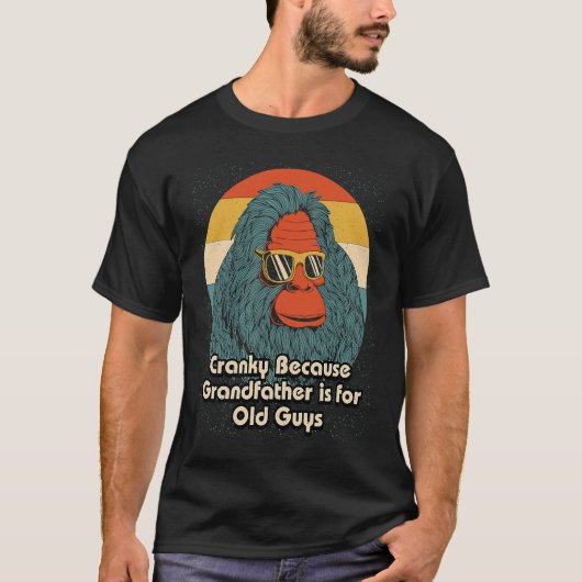 Cranky Grandfather for Old Guys Dad Jokes Fathers  T-shirt (Voorkant)