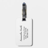 Cranky Grey Tabby Cat Quote Bagagelabel (Achterkant verticaal)