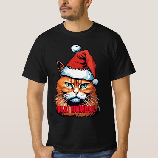 Cranky Kat vakantie kleding: Bah! Humbug-T-shirt T-shirt (Voorkant)