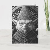 Cranky Kerstmis Elf Merry Bah Humbug Day Kaart (Voorkant)