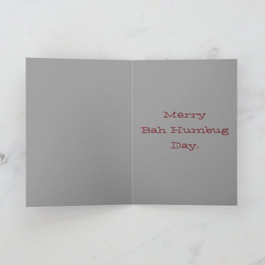 Cranky Kerstmis Elf Merry Bah Humbug Day Kaart (Binnen)