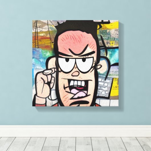 Cranky Man Canvas Afdruk (Insitu (Houten vloer))