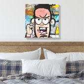 Cranky Man Canvas Afdruk (Insitu (Slaapkamer))