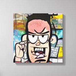Cranky Man Canvas Afdruk