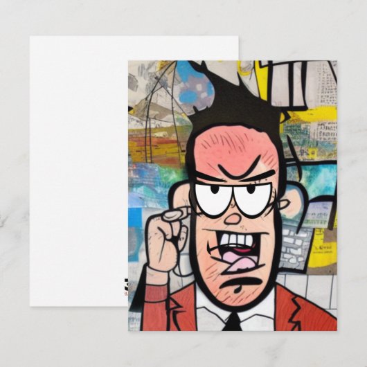 Cranky Man Notitiekaartje (Voorkant / Achterkant)