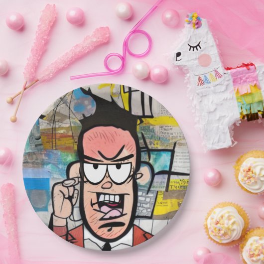 Cranky Man Papieren Bordje (Feest)