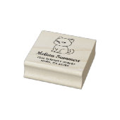 Cranky Moody Cat Address Rubberstempel (Stempel)