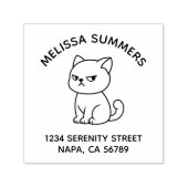 Cranky Moody Cat Arch Address Zelfinktende Stempel (Design)