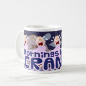 Cranky Mornings Funny Baby Cartoon Art Koffiemok (Voorkant links)