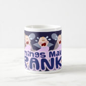 Cranky Mornings Funny Baby Cartoon Art Koffiemok (Center)