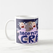 Cranky Mornings Funny Baby Cartoon Art Koffiemok (Links)