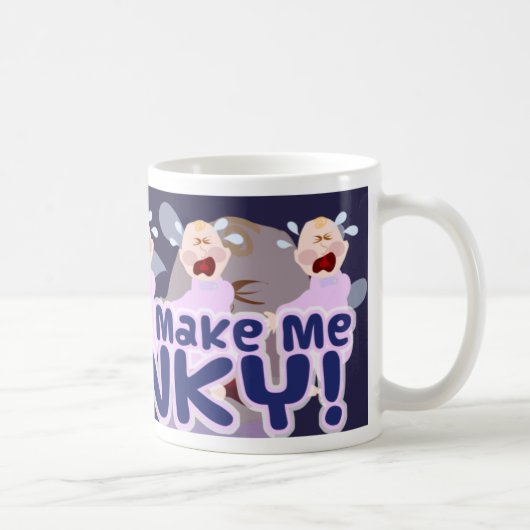 Cranky Mornings Funny Baby Cartoon Art Koffiemok (Rechts)