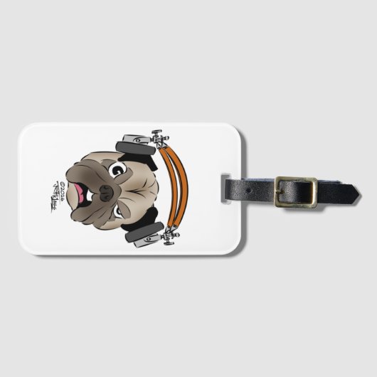 Cranky Old Dog-Faced Ham Bagagelabel (Voorkant (horizontaal))