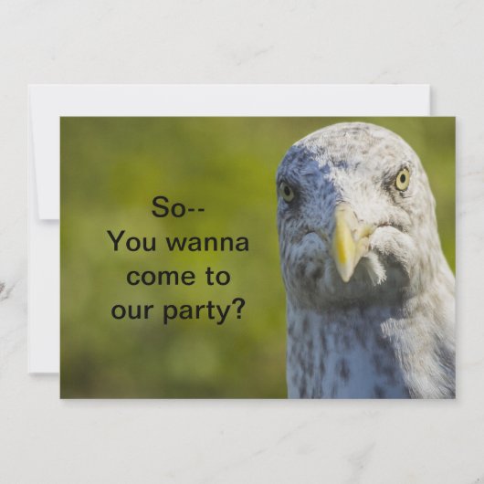 Cranky Old Seagull (voeg je eigen tekst toe) Kaart (Voorkant)