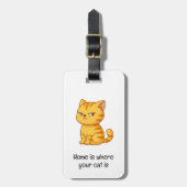 Cranky Orange Tabby Cat Quote Bagagelabel (Voorkant verticaal)