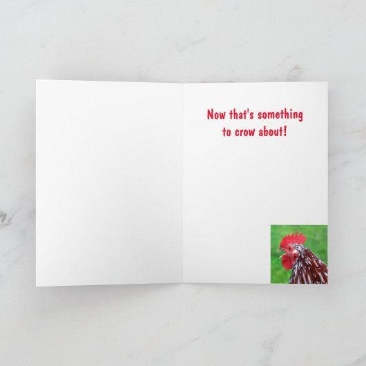 Cranky Rooster Birthday Kaart (Binnen)